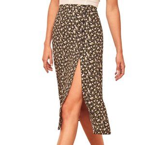 Reformation Jaime Side Slit Midi Skirt